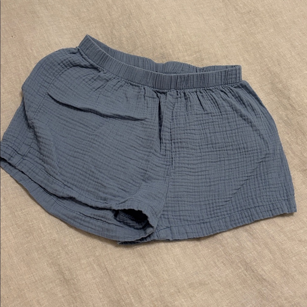 SHEIN Dusty Blue Cotton Shorts